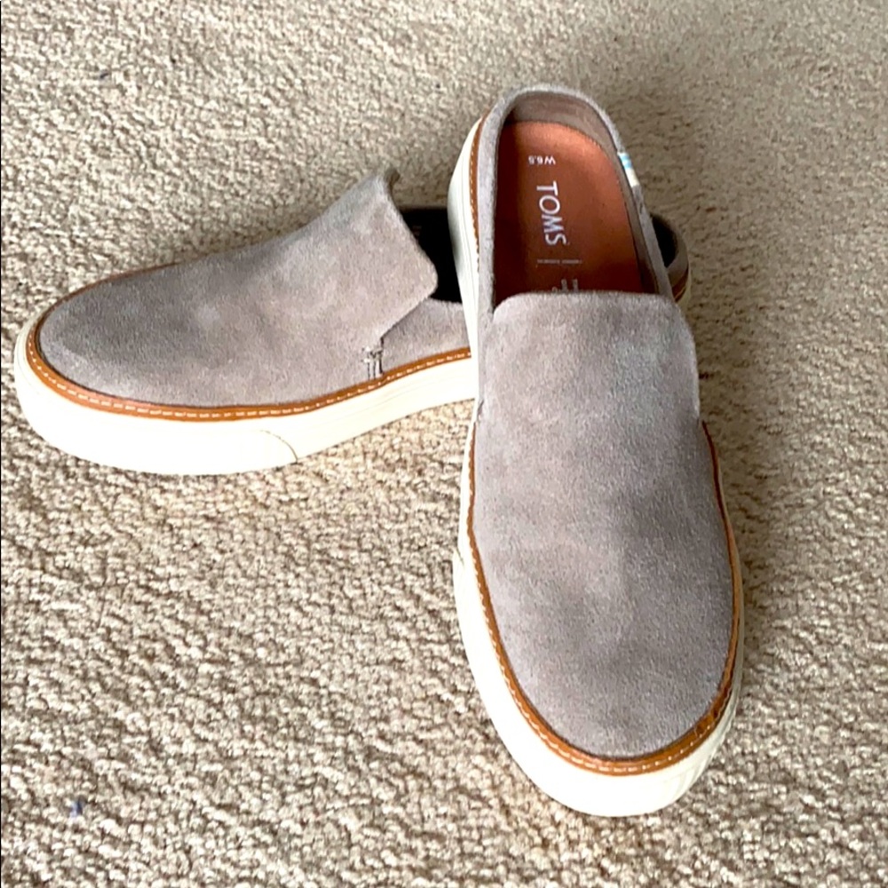 Toms Sunrise Mule Suede Sneakers, size 6.5, new